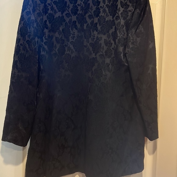 Vintage Black Victorian Print Wrap Blazer/Mini Dress - Picture 8 of 8